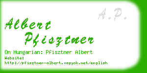 albert pfisztner business card